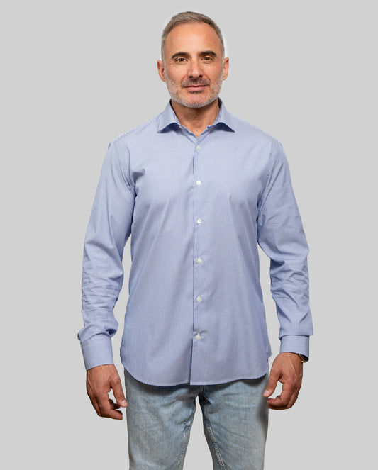 Shirt Thin Stripes Classic Light Blue