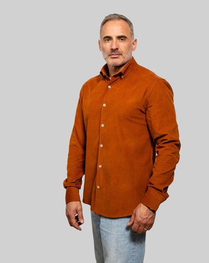 Shirt Corduroy Brick-colored